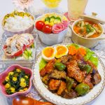 鶏なすピーマンのガリバタポン炒め